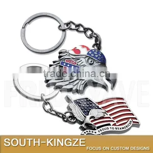 Proud to be an American American Flag&Eagle Aluminum Alloy Keychain Kids Play Hanging Keyring thumbnail-1