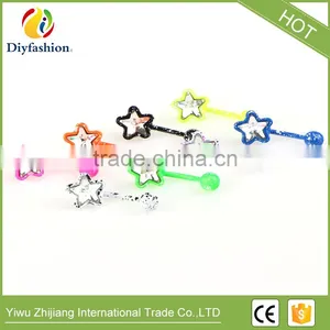 Hot New Style Stainless Steel Fluorescent Star Shape Navel Belly Button thumbnail-2
