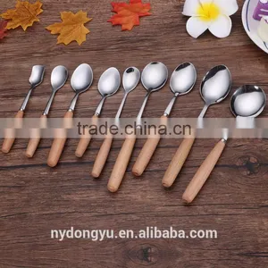 Wood Handles Stainless Steel Spoon Tableware/chyi Fork Knife Chopsticks Cultery /fancy Dining Tableware thumbnail-1