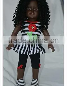 African American Girl Doll With Curly Hair Wigs thumbnail-1