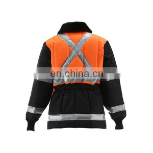 Waterproof Jacket With Safety Work Hi Vis Cold Storage Fleece Collar thumbnail-3