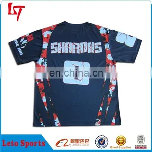 Sublimated Uniform Team Wear Top Custom Lacrosse Jersey,full Sublimation Custom Lacrosse T Shirts thumbnail-2