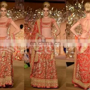 Red Bridal Lehenga Choli thumbnail-1