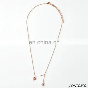 Real Rose Gold Necklace With AAA Zircon thumbnail-4