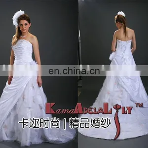 EB316 Perfect Split Layer Wedding Dress Appliqued Beaded Dresses thumbnail-1