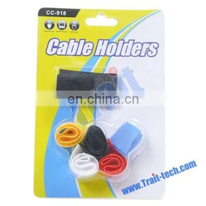 High Quality Self-adhesive Plastic Rubber USB Cable Holder OEM, Dropship Available thumbnail-1