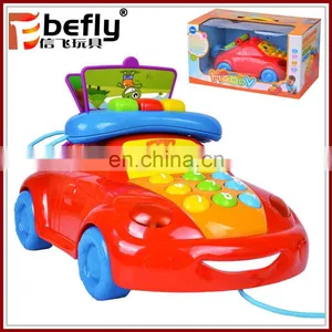 Lovely Car Shape Telephone Plastic Baby Climbing Toys for Sale thumbnail-3