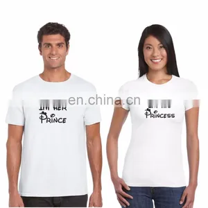 Top Selling Products in Stylish Fashion Custom Print Unisex or Lover's T-shirts 100% Cotton Matching Couple T Shirt thumbnail-5