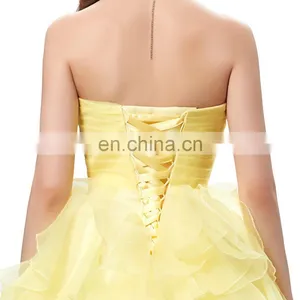Grace Karin Strapless Off Shoulder Organza Long Ball Gown Western Quinceanera Dress For Daughter CL3411-2 thumbnail-5
