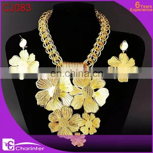 Free Shipping Big Fashion Jewelry Set/dubai Gold Jewelry Set / Wedding Jewellery Designs thumbnail-1