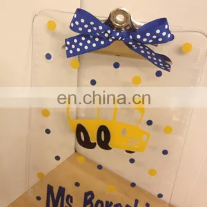 Customized Letter Size Acrylic Clipboard/ a4 Clipboard/butterfly Clipboard Clip With Private Label thumbnail-4