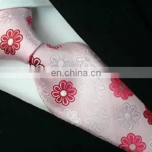 100% Polyster or Silk Embroidery Flower Mens Tie thumbnail-6