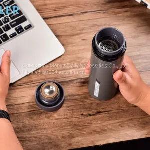 500ml White Dark Brown Double Wall Stainless Steel Sealed Insulated Thermos Vacuum Water Bottle thumbnail-4