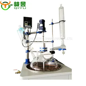 Heating Control Chemical Continuous 100L Glass Cylinder Flter Single Layer Reactor thumbnail-1
