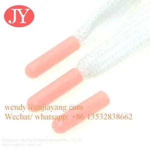 Jiayang 4.2*20mm Plastic Tips Manufactruer Glossy Orange Color Round Shape Plastic Aglet Shoelace Tips thumbnail-3