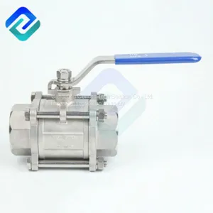 Hot Selling Stainless Steel 3 Pcs 1/4~4 Inch Stainless Steel 304/316 Ball Valve thumbnail-1