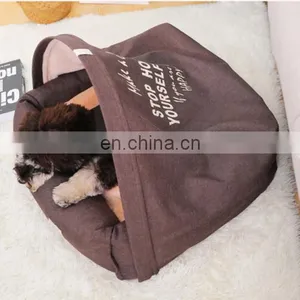 Luxury Dog Cat Bed With Blanket Machine Washable Pet Bed Sofa With Soft Fleece Fabric thumbnail-4