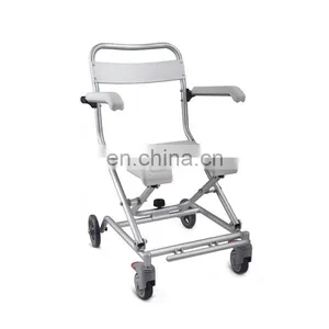 Medical Elder Shower Wheel Chair Manual Toliet Seat Bedside Commode thumbnail-4