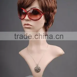 Plastic Head Mannequin Female Realistic Head Model H1051 thumbnail-3