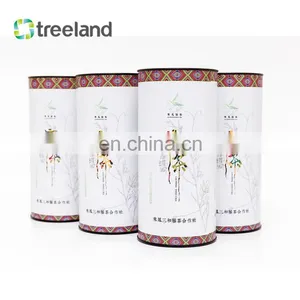 Wholesale Eco-friendly Paper Cardboard Tube Can for Tea With Metal Cover thumbnail-4