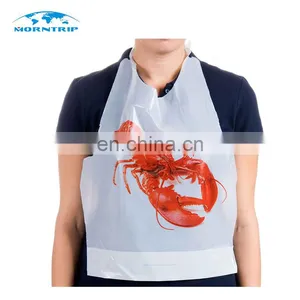 Disposable Plastic Lobster Bibs With Ties Seafood Crab Bake Feast thumbnail-1