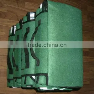 Beach Bag With Straw Mat thumbnail-1