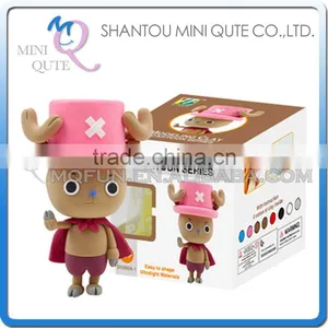 Mini Qute Bonnie Kawaii Boy Anime One Piece Chopper DIY Cartoon Model Building Block Plasticine Clay Educational Toy NO.BN9994-1 thumbnail-1