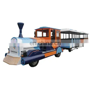 Amusement Park Trackless Tourist Train Factory Price Battery Trackless Train Ride Sightseeing Train On Sale thumbnail-4