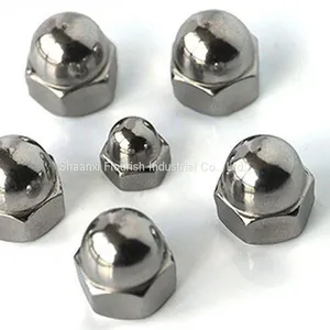 Galvanized Hexagon Lock Nut , Stainless Steel / Carbon Steel Domed Cap Nut thumbnail-3
