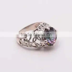 MYSTIC TOPPAZ RING Ring,925 Sterling Silver Jewelry Wholesale,WHOLESALE SILVER JEWELRY,SILVER EXORTER,SILVER JEWELRY FROM INDIA thumbnail-2