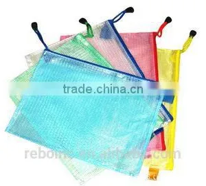 Hight Quality PVC Red File Document Plastic Button Bag thumbnail-6