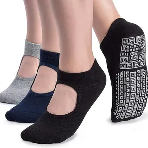 Wholesale Custom Grip Yoga Socks for Women With Cushion for Pilates, Barre, Home thumbnail-1