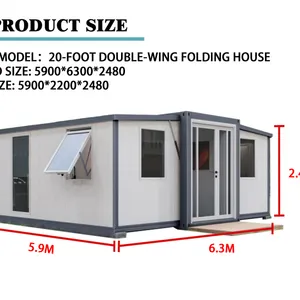 Luxury Oem Factory Low Price 2025 Extended Container House Expandable Prefab Living 20ft 40ft With 3 Bedrooms thumbnail-5
