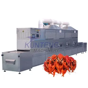 Industrial Microwave Drying Shrimp Crayfish Tail Meat Chicken Duck Meat Herb Dryer Sterilizing Machine EPC thumbnail-1