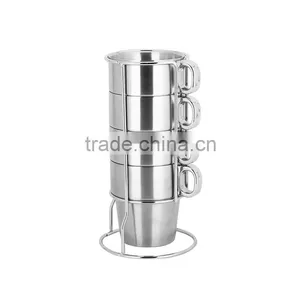 2016 Double Wall Stainless Steel Coffee Cup/water Cup Set thumbnail-2