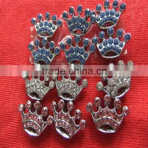 Compet Produce 10mm Slide Charm Crown, Metal Crown, Fashion Full Rhinestone Crown thumbnail-1