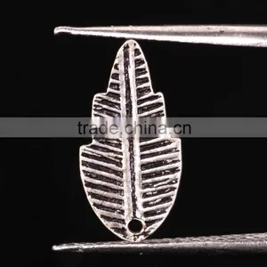 925 Solid Sterling Silver Leaf Design Beads thumbnail-1
