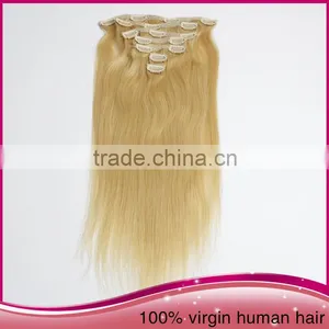 2015 Wholesale Price Clip in Hair Extensions Best Quality Remy Straight Clip In Hair Extension thumbnail-3