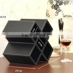 PU Faux Leather Wine Rack ,Wine Holder thumbnail-1