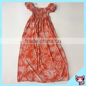Collection White Leaves Orange Lady Long Dress thumbnail-1