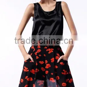 2015 SS Arrival Top Quality Luxury Silk Loose Vest thumbnail-2