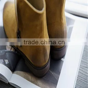 Stylish Yellow Zipper Red Bottom Ankle Boots USA Hottest thumbnail-5