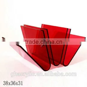 GH-RZ598 Professional Acrylic Holder/acrylic File Storage/acrylic Magazine Rack ,customized Acrylic Magazine Display Rack thumbnail-1