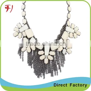 Hot Sales Simple Fashion Women Chian Necklace Big Crystal Pendant Necklace thumbnail-1