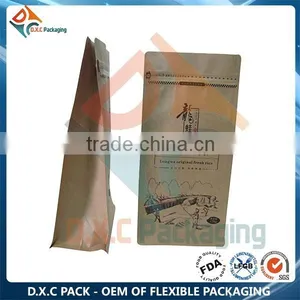Kraft Paper Pocket Zip Box Bottom Rice Bags Design thumbnail-2