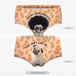 Hot Panties Pug Dog Cut Cat Sexy Girls Tight Lingerie Stretchy Underpanties High Quality 3d Digital Full Print Custom Hot Sale thumbnail-4