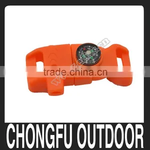 2016 New Design Plastic Whistle Buckle With Compass and Firestarter for Survival Paracord Baracelet China Quality Choice thumbnail-1