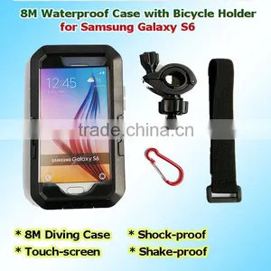 2015 New Touch Screen IPX8 8M Waterproof Smartphone Bicycle Motor Golf Holder Diving Protective Cover Bag for Samsung Galaxy S6 Quality Choice thumbnail-1