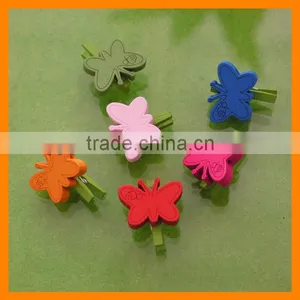 25mm Wooden Butterfly Clip Decoration thumbnail-3