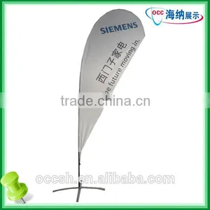 2.8m Tear Drop Flag Stand Banner Flagpole Fibreglass Flagpole thumbnail-1